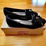 Buty damskie czarne 37 balerinki mokasyny