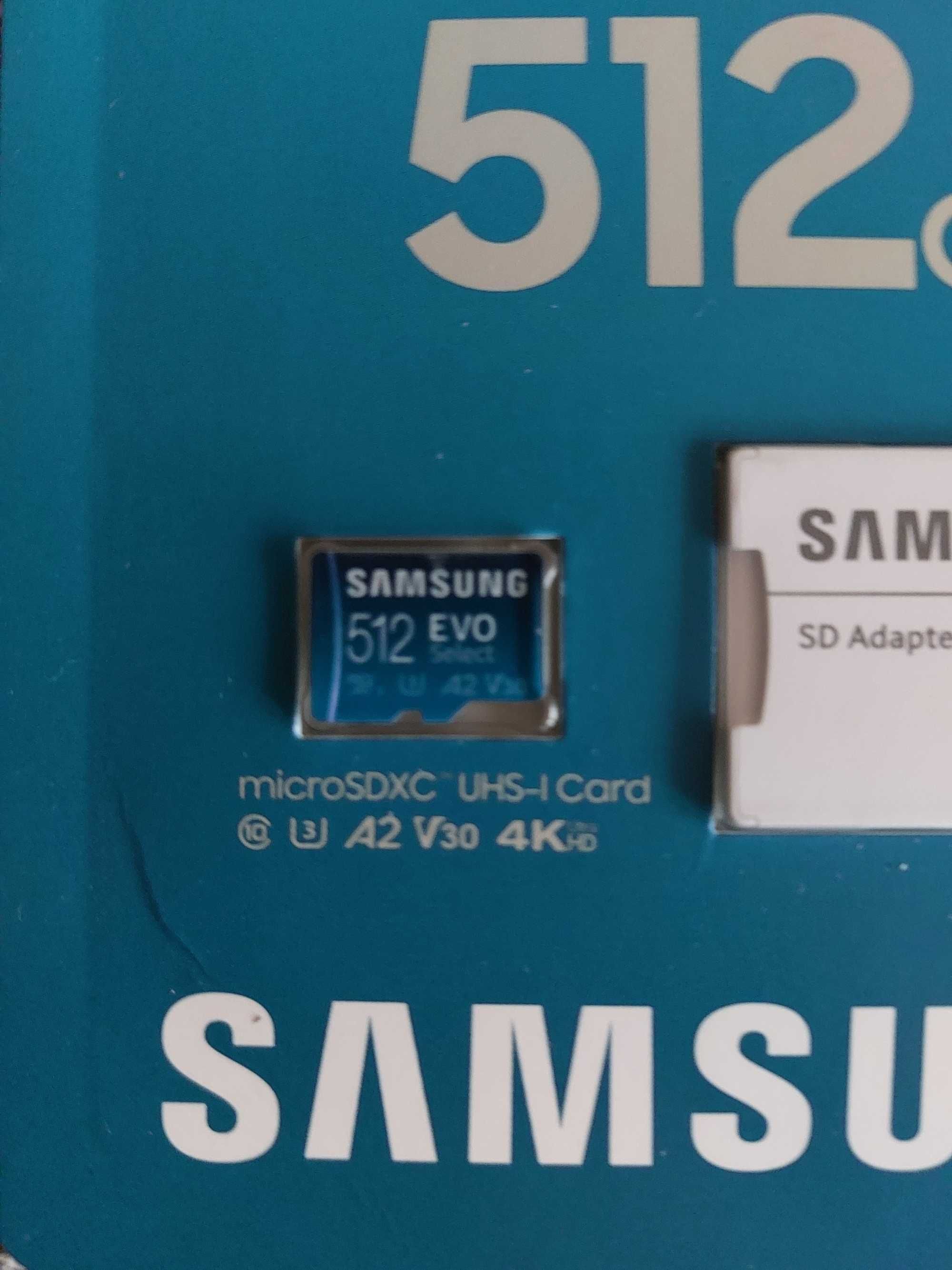 Карта памяти Samsung 512 GB microSDXC UHS-I U3 V30 A2 EVO Select. NEW