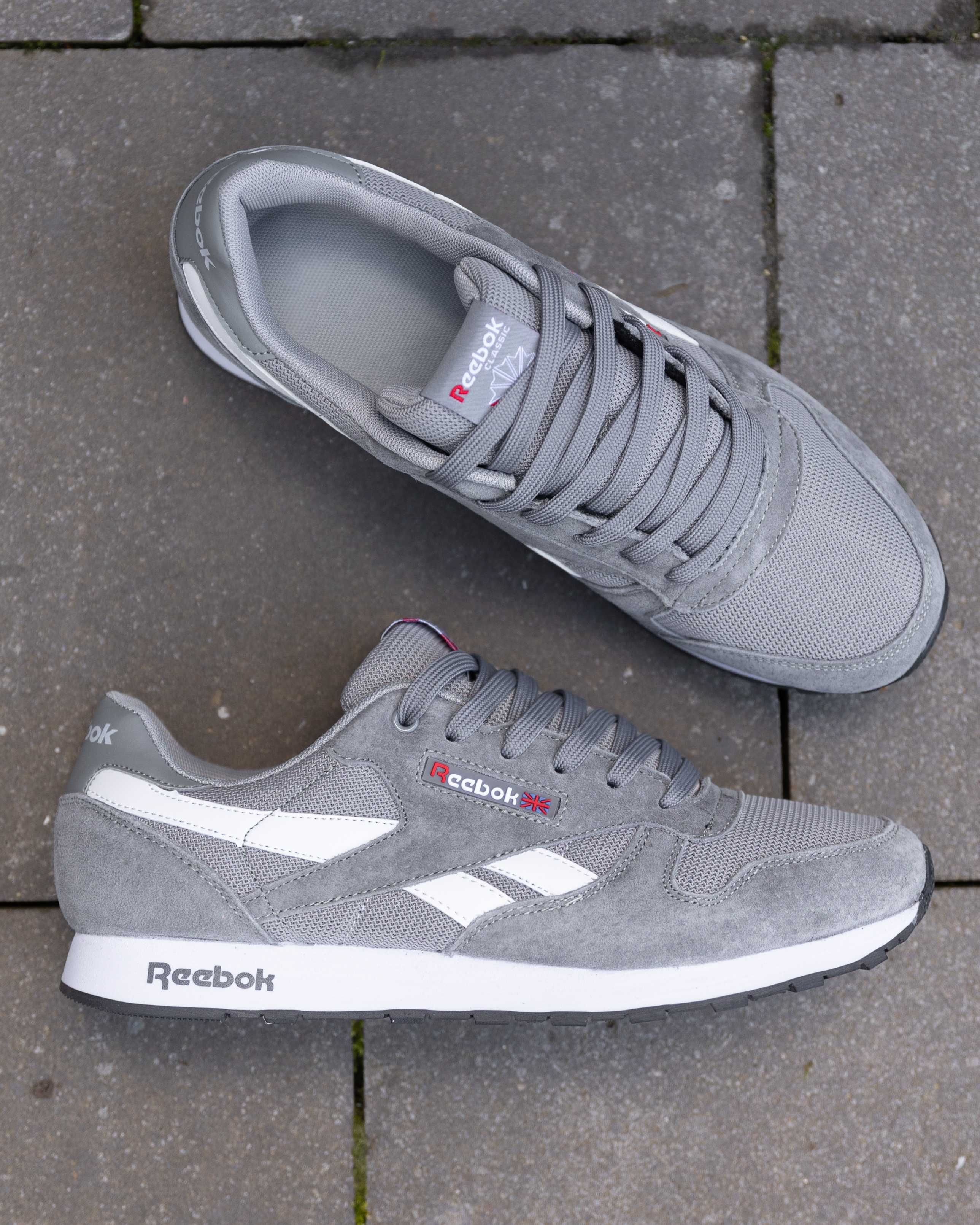 Кроссовки мужские Рибок Классик Reebok Classic Leather Grey White