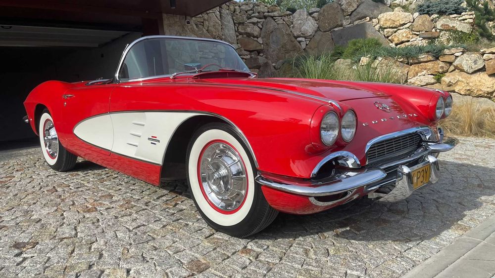 Corvette C1 Cabrio z 1961 do ślubu - wynajem Kraków i okolice