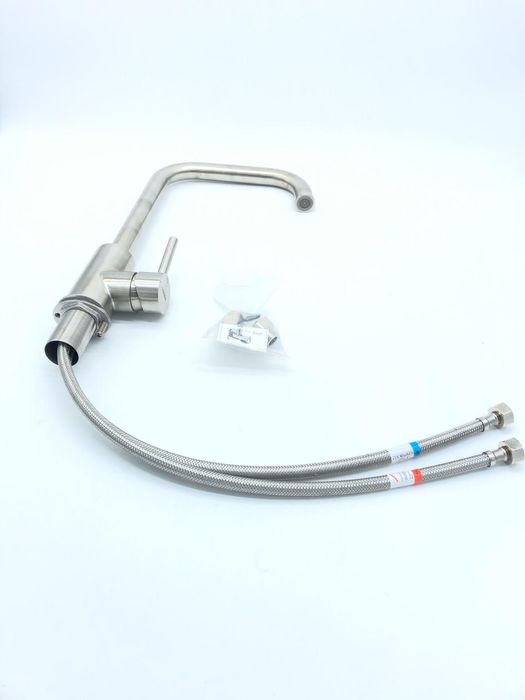 Bateria kuchenna z wyciąganą wylewką GRIFEMA G4009-1 szara stal