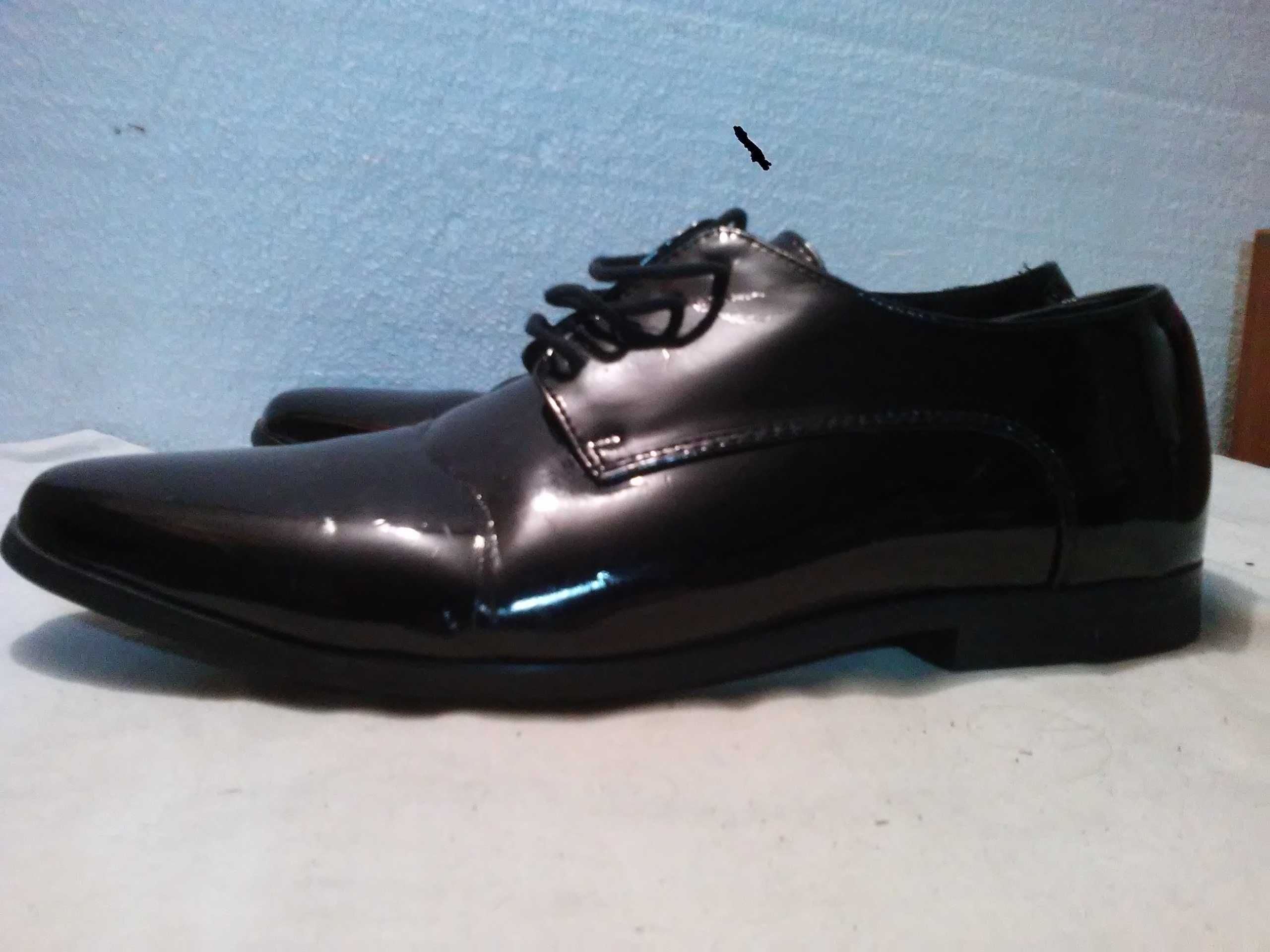 buty wizytowe lakierowane ASOS  roz, 8; jak nowe, wkładka 27,5cm