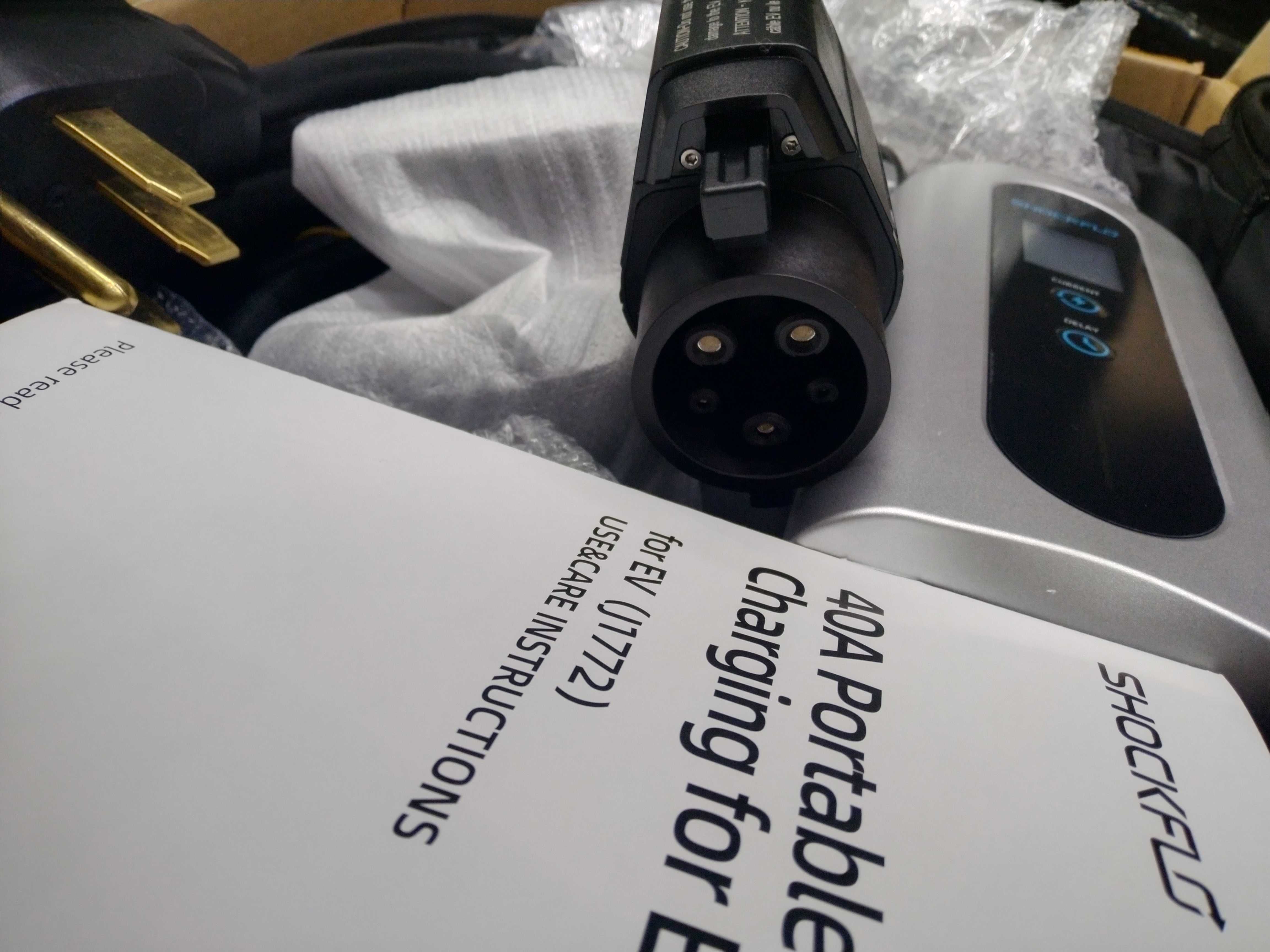 Зарядка 40A J1772 Type1 ShockFlo Level2 з USA. З кріплням,зміна струма