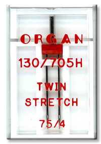 Igła podwójna ORGAN Twin Stretch 75/4