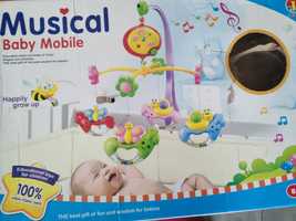 Подарок Музыкальный мобиль детский на кровать musical baby mobile