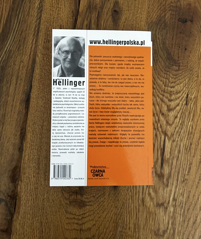Książka „Miłość ducha” Bert Hellinger
