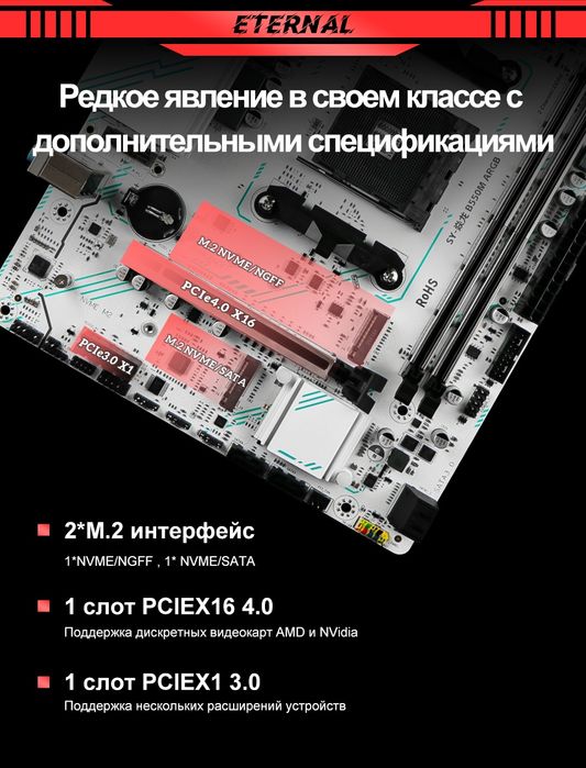 Материнська плата Нова SOYO AMD B550M ARGB (з гарантією 6місяців)