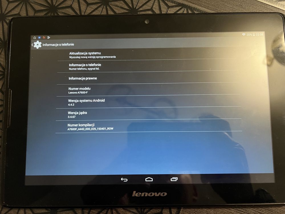 Tablet lenovo A7600-F
