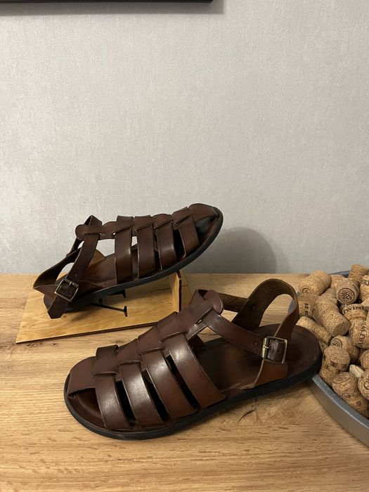 Made in Italy,чоловічі грецькі сандалі схожі на Santoni