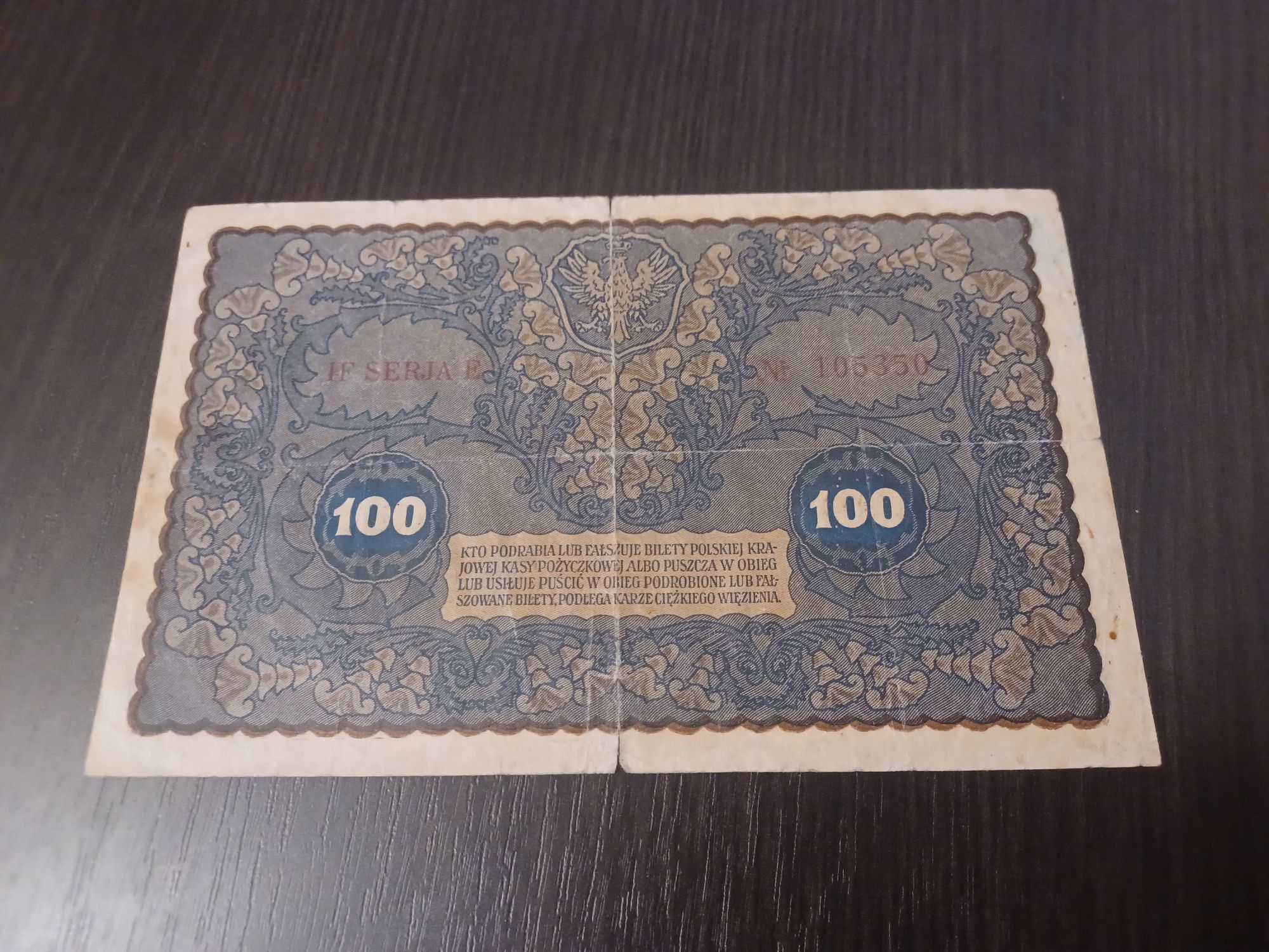 Banknot 100 Marek Polskich 1919