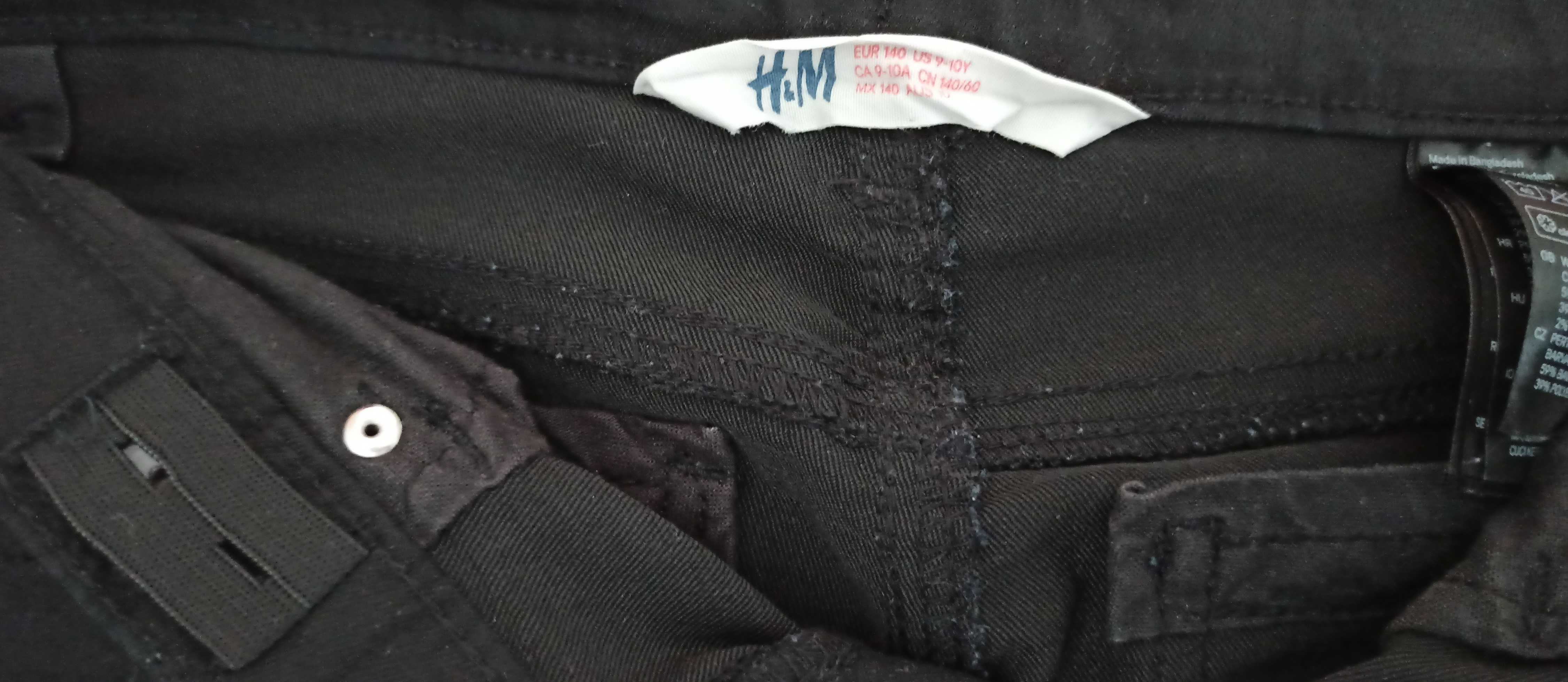 Spodnie czarne H&M 140