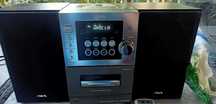 wieża MP3 AUX radio CD pilot AIWA CX LE400