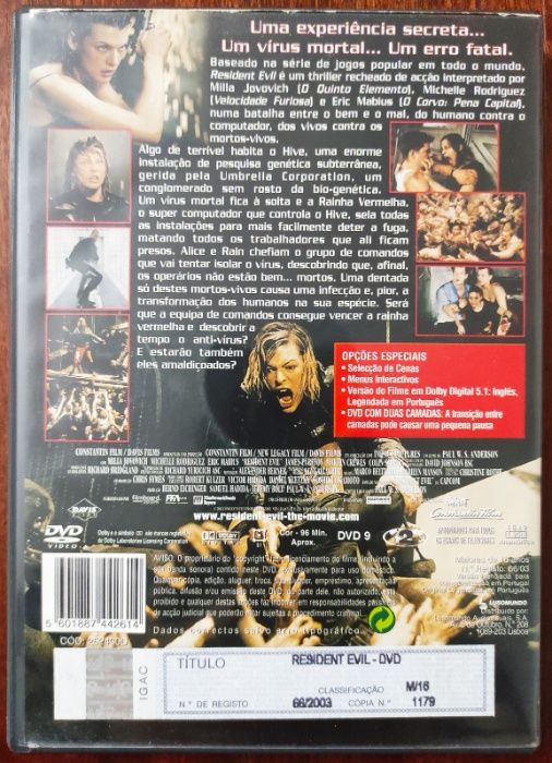 Resident Evil - 2002 - DVD