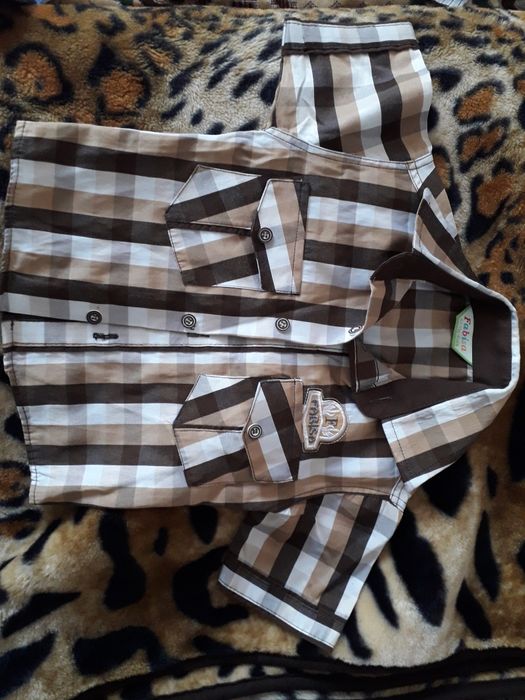 Рубашка сорочка хлопчик 3-4 роки одяг одежа одежда