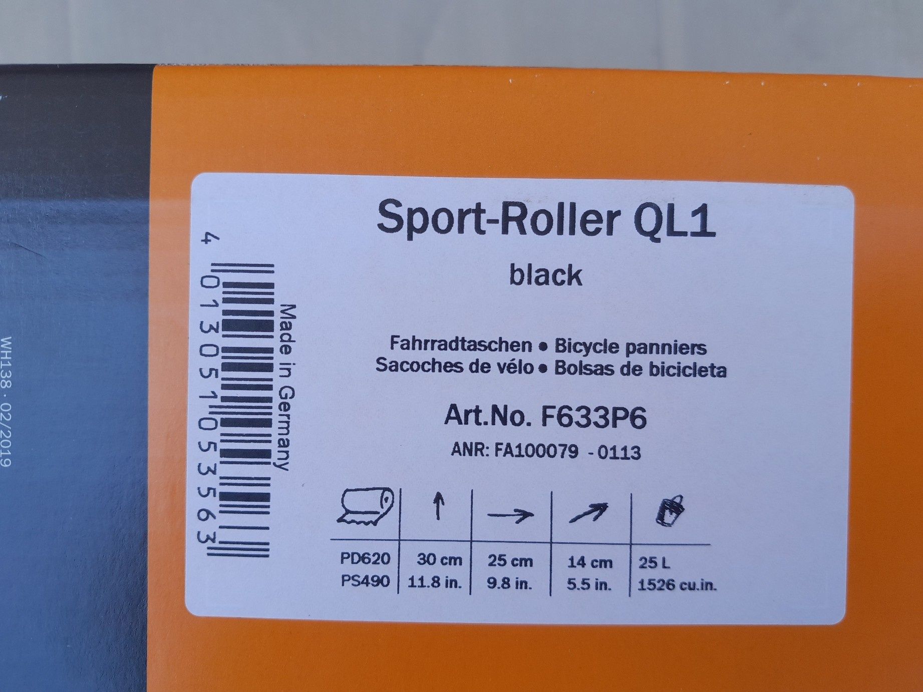 Ortlieb sport roller classic 25L (2 сумки по 12.5L)