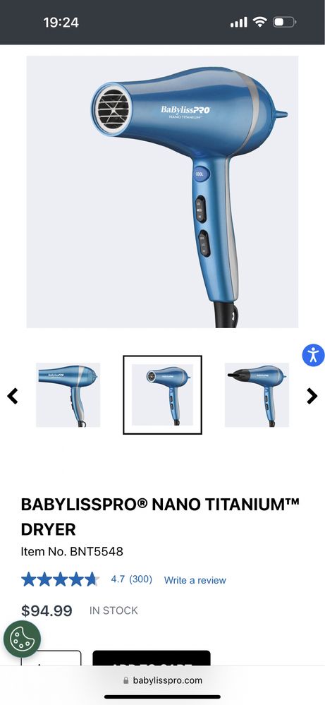 Фен BaBylissPro Nano Titanium