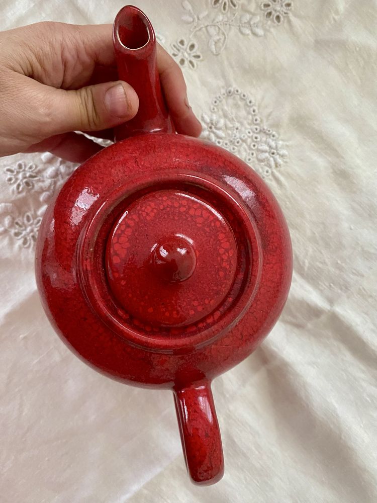 Conjunto de chá vermelho