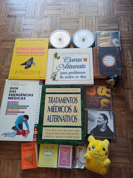 Grátis! Vários livros, CDs e DVDs virgem, e outros