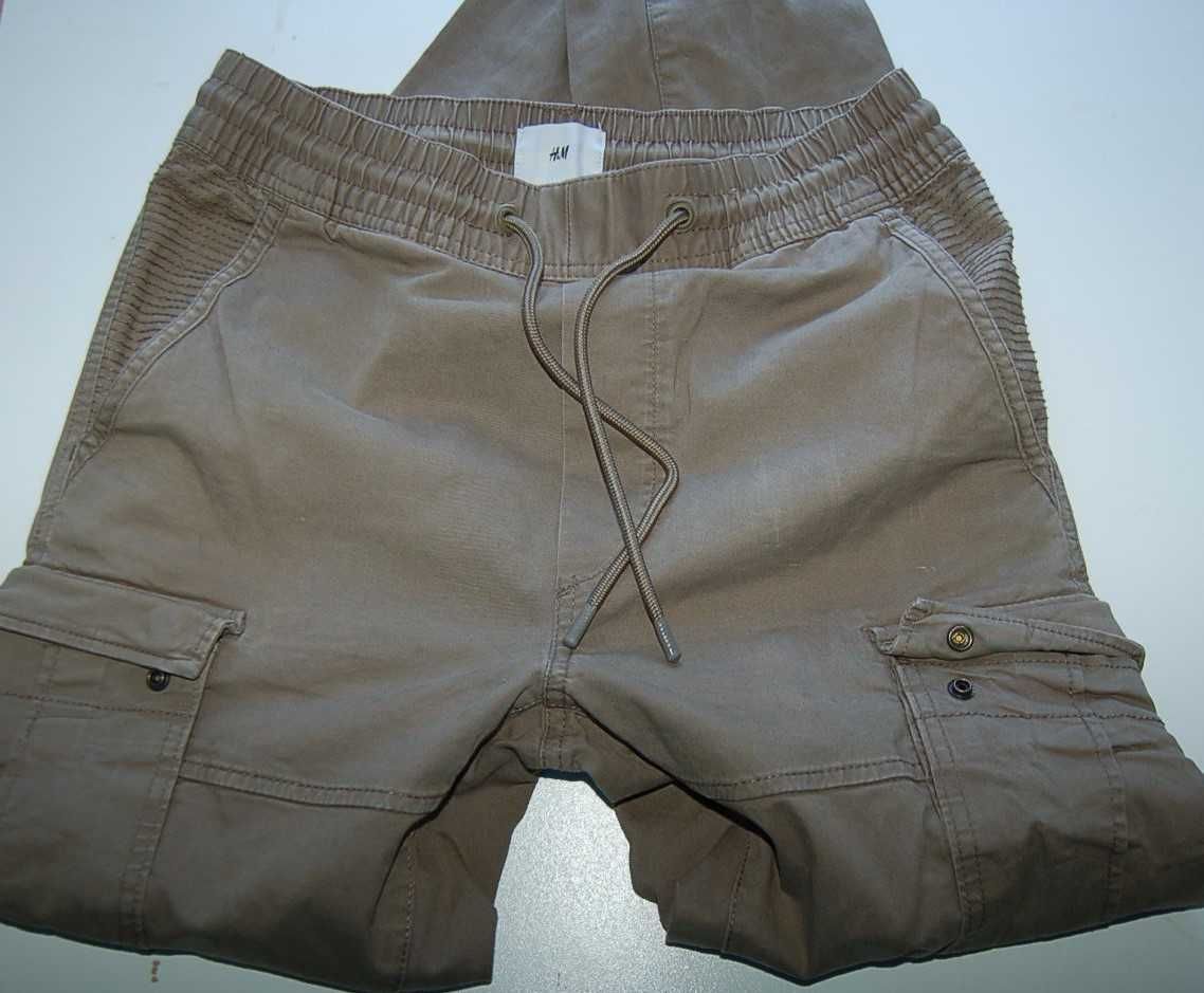 H and M roz.XS PAS 72 bojówki męskie jak nowe z elastanem