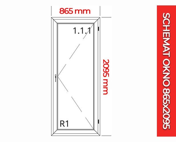 Drzwi Balkonowe PCV, 865 x 2095 mm SUPER PROMOCJA !!! Cała Polska