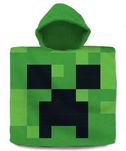 Детское пляжное полотенце пончо Майнкрафт Крипер Minecraft 60х120 см