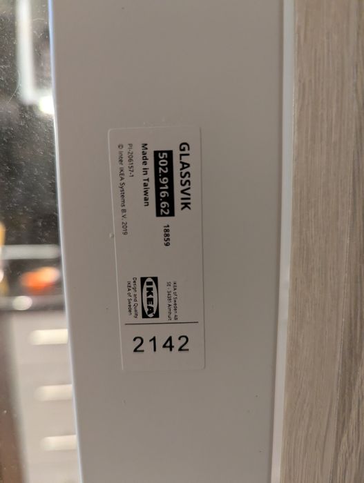 Szafka witrynka ścienna Ikea Besta + drzwi Glassvik 60x22x64