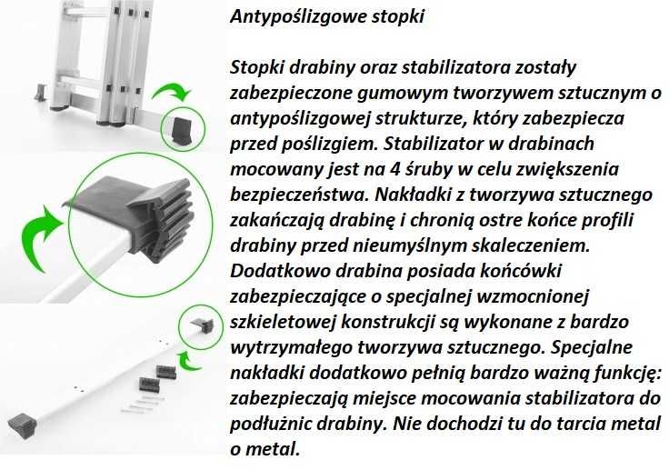 Drabina 3x12 HEco PROFESSIONAL o zasięgu roboczym max. do 8,8 m