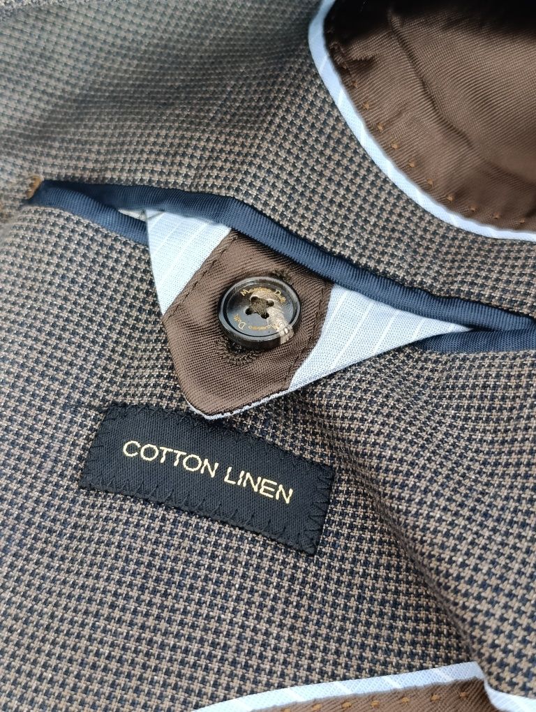 Marynarka Massimo Dutti 50 Brązowa w Kratkę