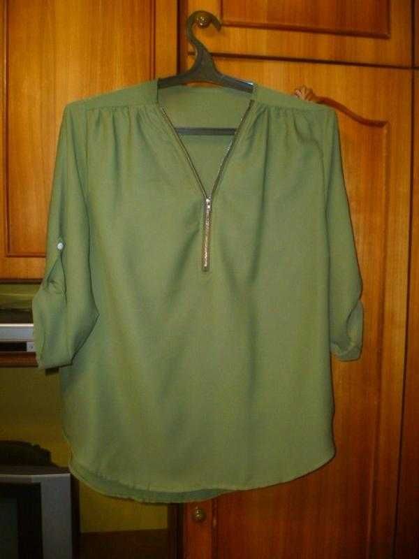 Шикарная блузка -кофточка - туника XL-XXL с молнией свободная в идеале