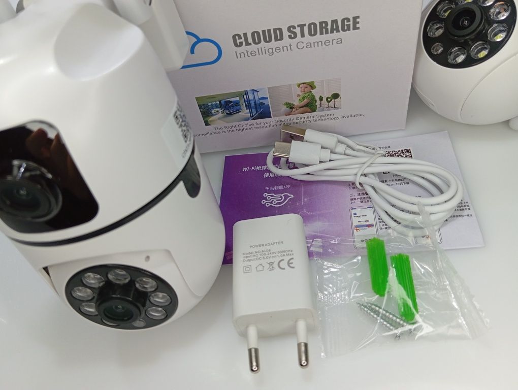 ‼️ИК-Подсветка‼️ Камера WI-FI CAM наружная Уличная ДВОЙНАЯ 3mp PTZ‼️