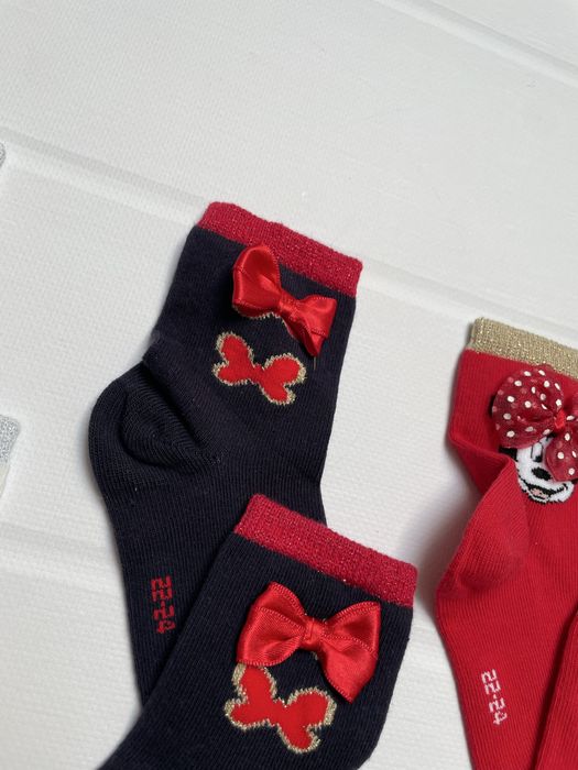 22-24 Original Marines 3pak skarpetki z kokardką Minnie Mouse Disney