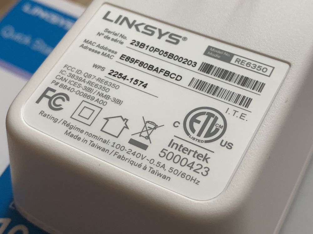 Linksys RE6350 AC1200 2.4/5GHz Wi-Fi Репітер Повторювач, Ретранслятор