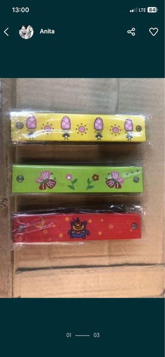 Harmonijka drewniana dla dzieci