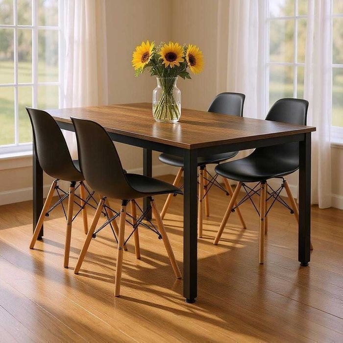 NOWY Stół z Krzesłami Drewniany do Kuchni Salonu Jadalni Stolik Loft