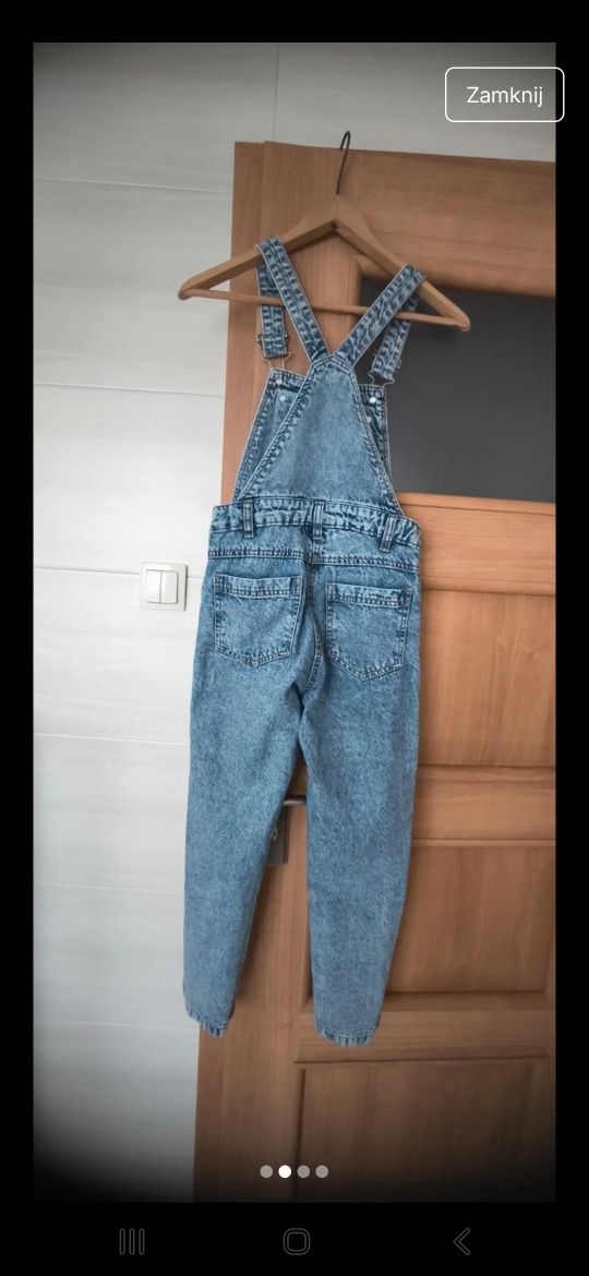 Spodnie ogrodniczki jeans 140 Cocodrillo