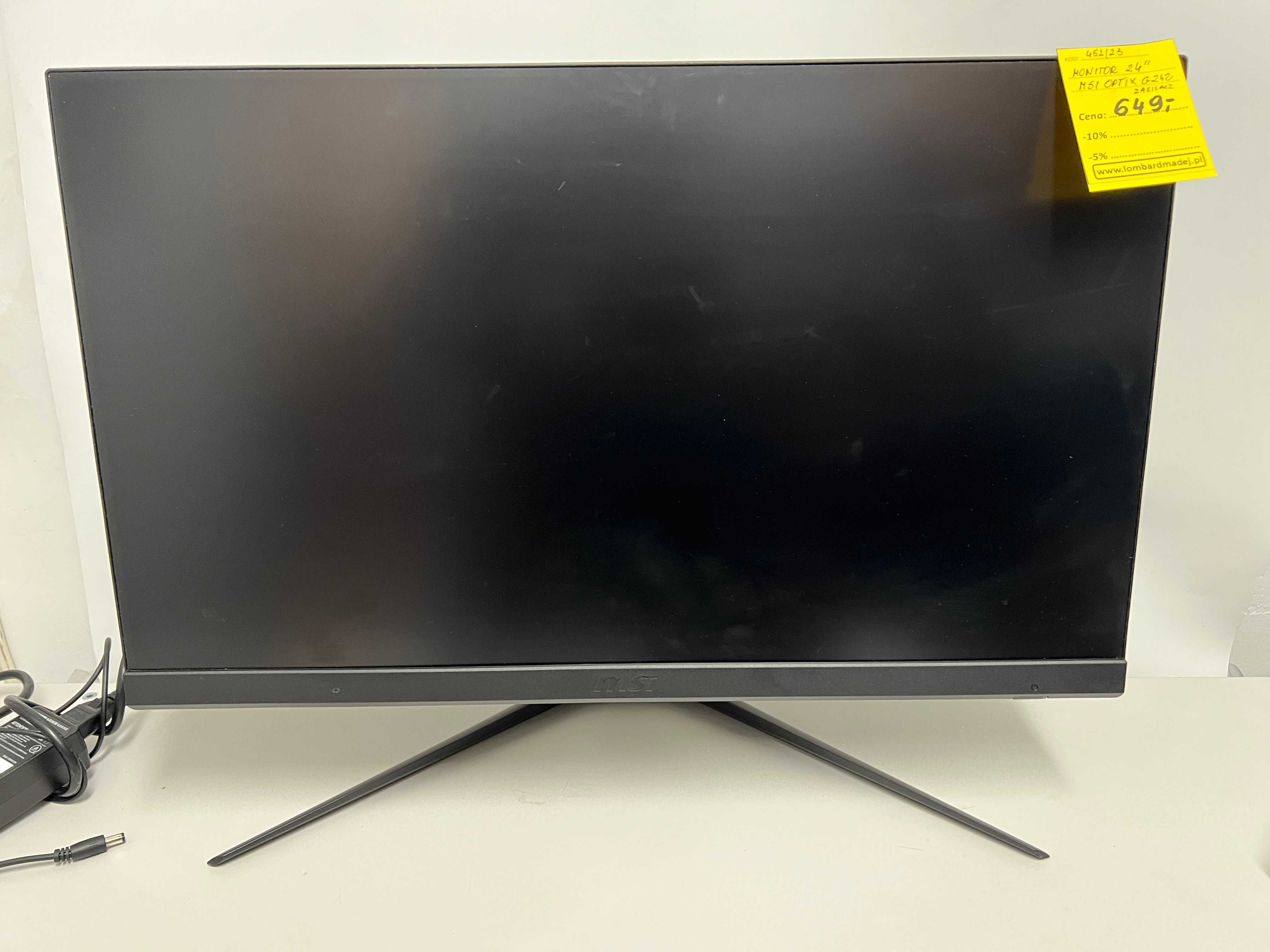 Monitor Gamingowy MSI Optix G242 24" IPS 144Hz * Lombard Madej