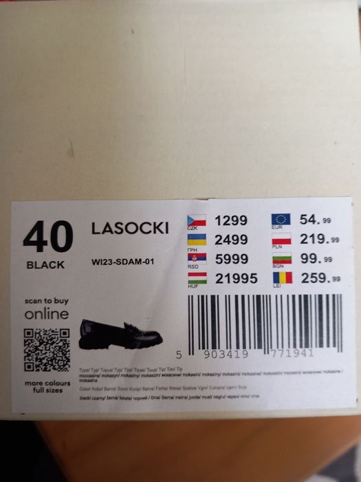Buty mokasyny Wojas 40