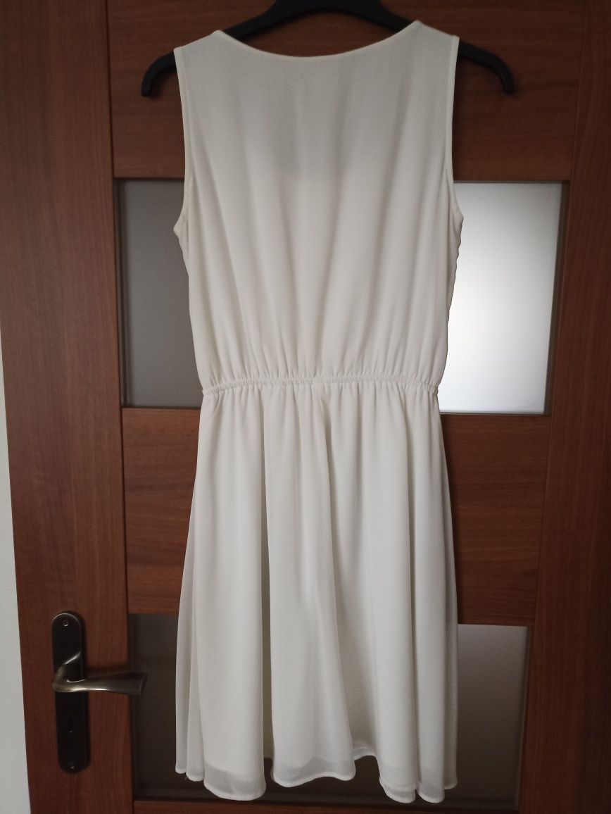 Sukienka letnia F&F, rozmiar Uniwersalny. Śmietankowa,biała