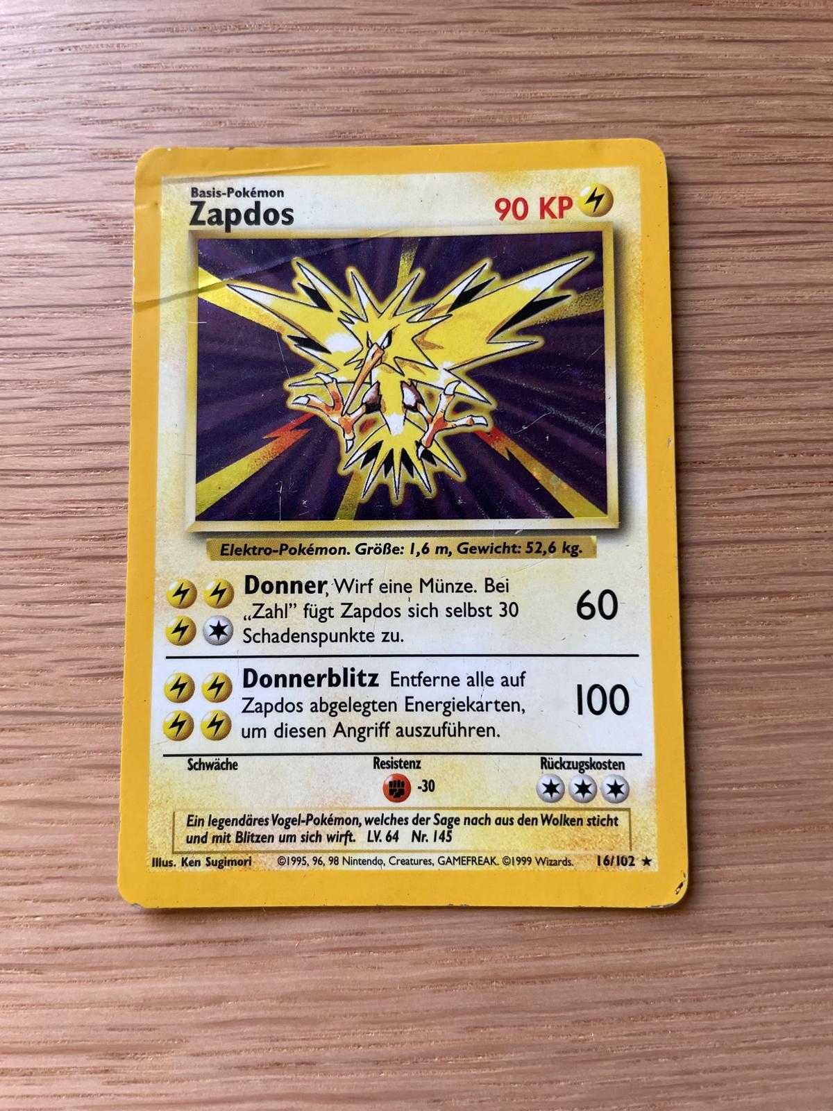 Zapdos Holo Raro [16/102] – Base Set 2 (Alemão) | Pokémon Vintage