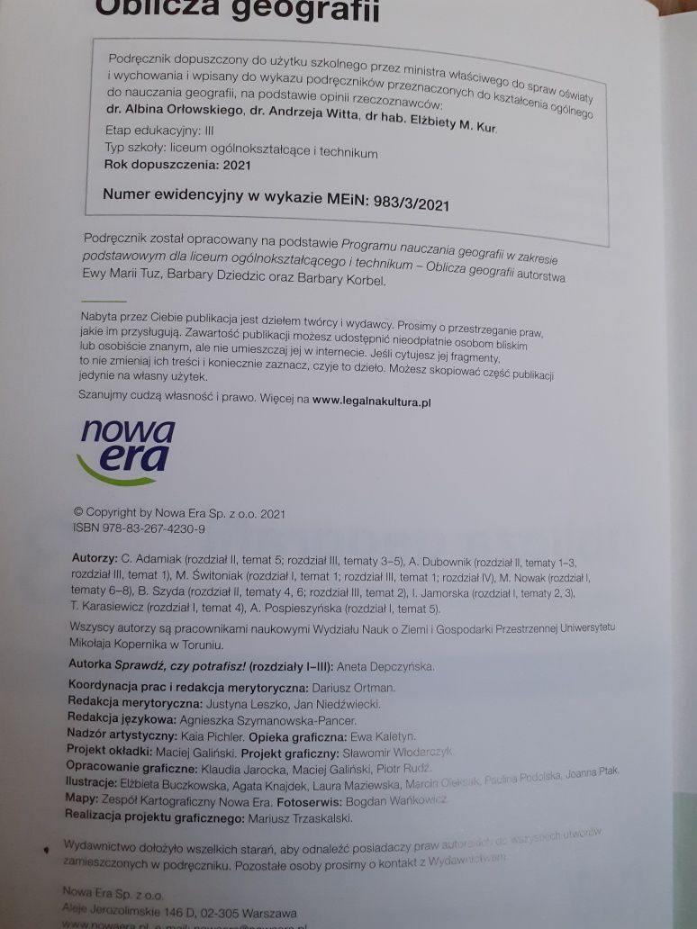 Podręcznik Oblicza geografii 3