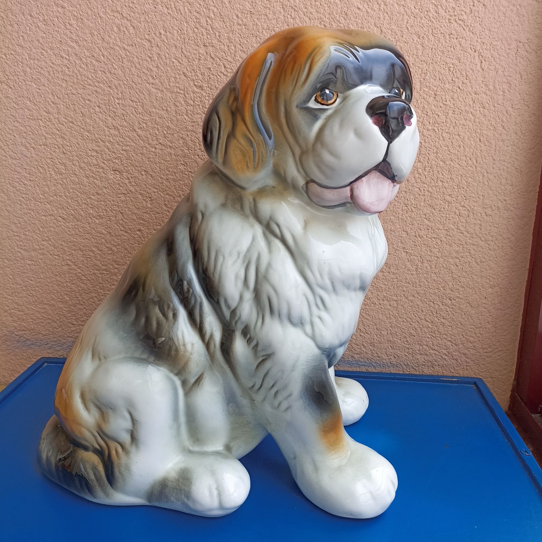 Cão de loiça vintage São Bernardo Alcobaça