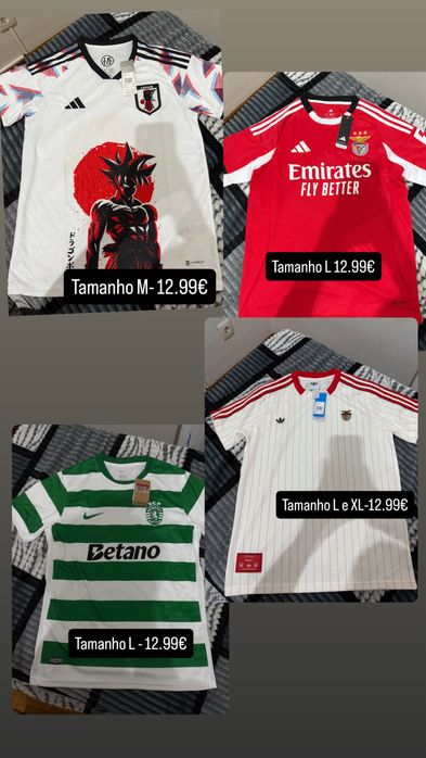 Camisolas de futebol poucas unidades !
