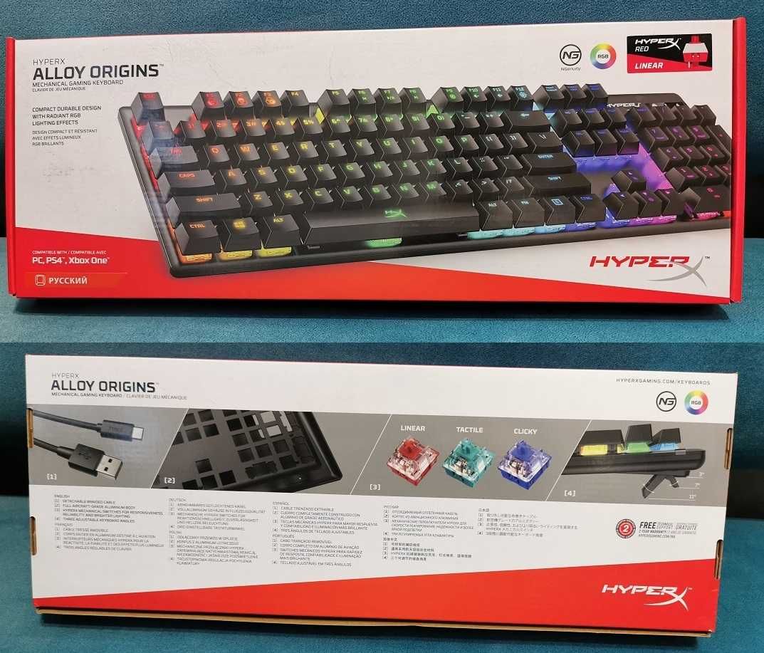 Механічна ігрова клавіатура HyperX Alloy Origins USB HX-KB6RDX-RU