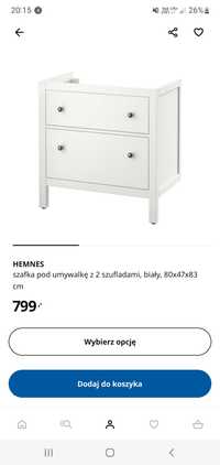 Szafka umywalkowa IKEA Hemnes