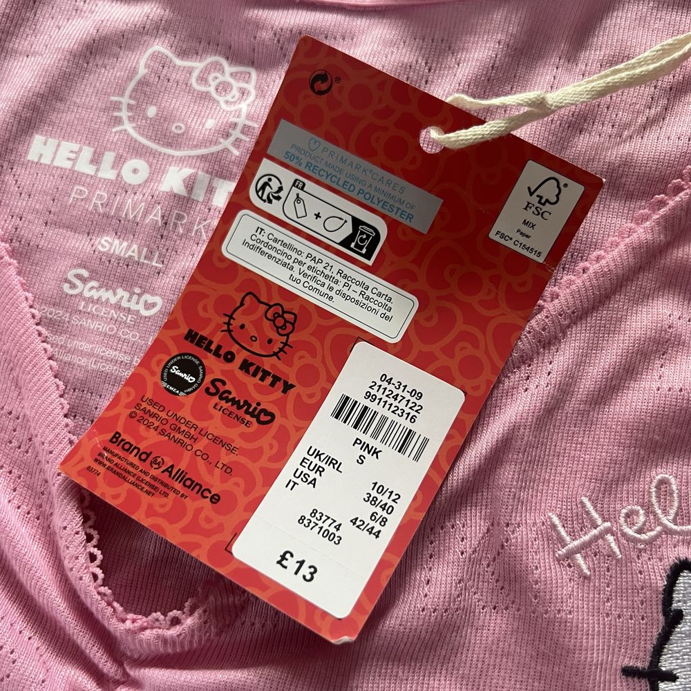 Новий кроп топ Primark Hello Kitty