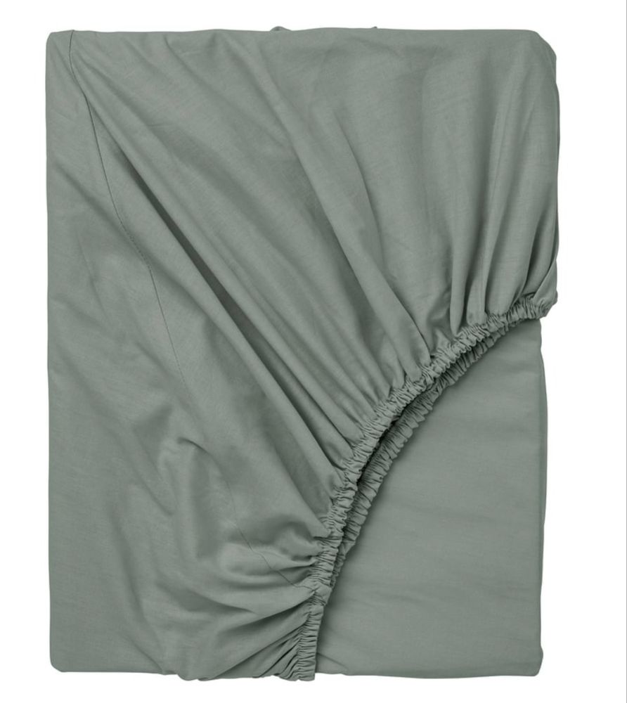 Ikea Dvala prześcieradło na gumce bawel 140x200 zielono szare jak nowe