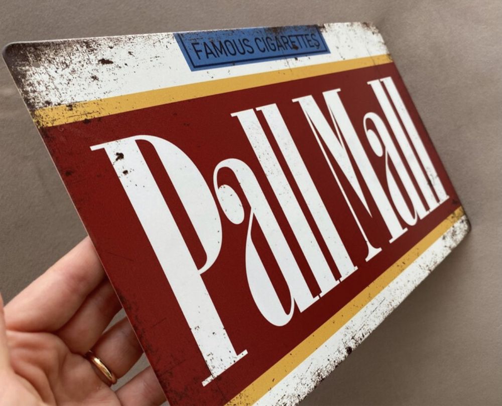PALL MALL Cigarros • Placa Metalica Decorativa (nova)