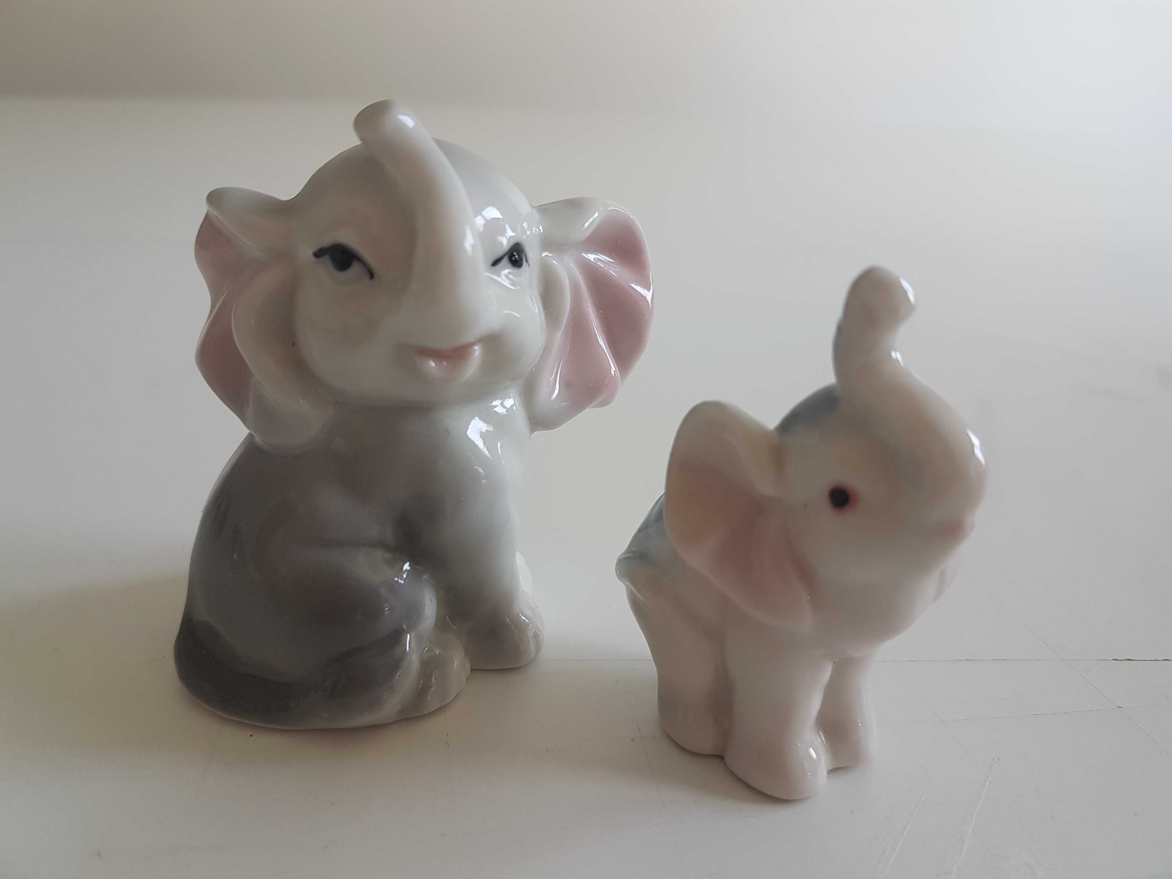 słonie figurki ceramiczne