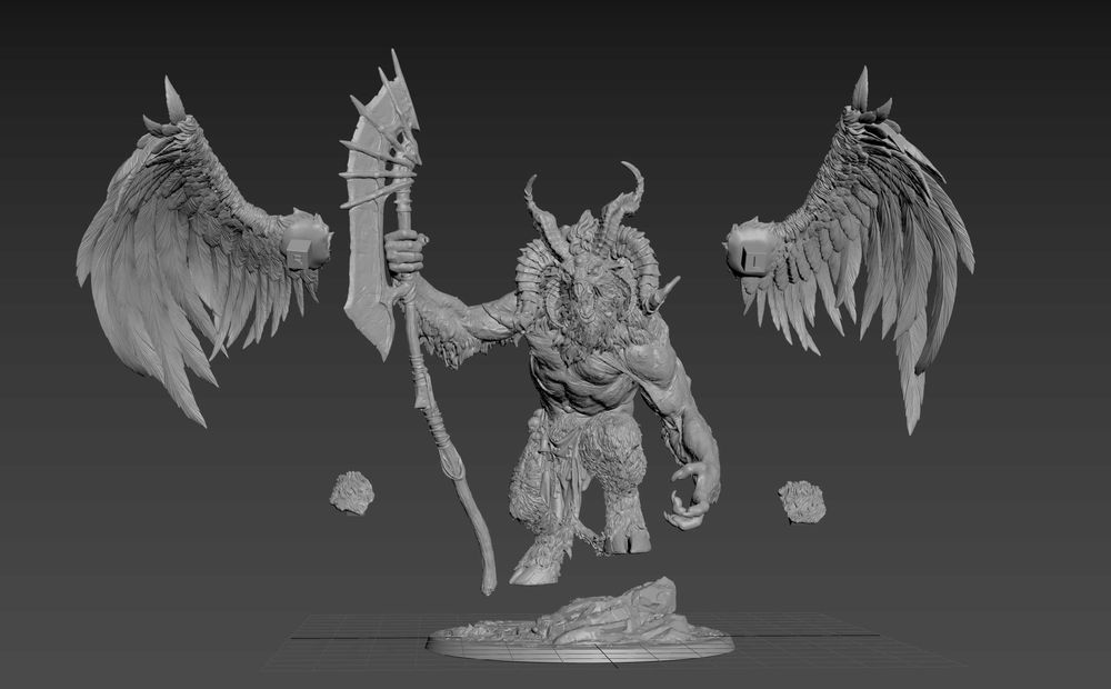 Figurka 3D Minotaur ze skrzydłami –, kolekcjonerska, do malowania