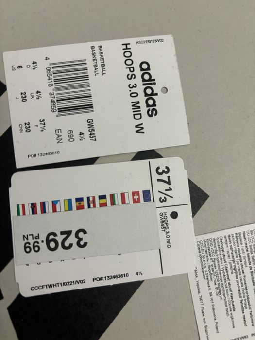 Buty adidas HOOPS 3.0 mid rozmiar 37 1/3